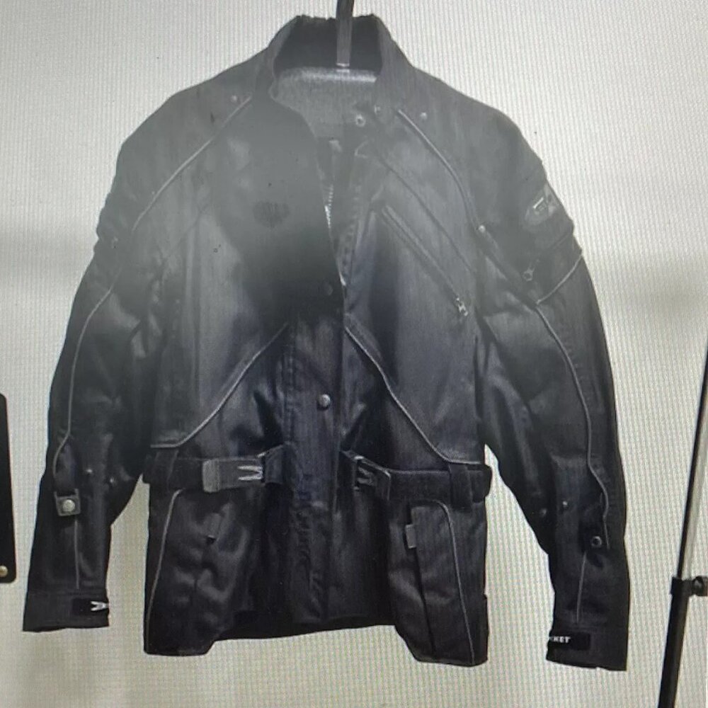 Joe Rocket Woman’s Men’s Black Long Sleeve Padded Full Zip Motorcycle Jacket L